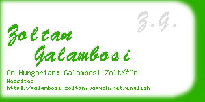zoltan galambosi business card